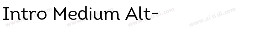 Intro Medium Alt字体转换